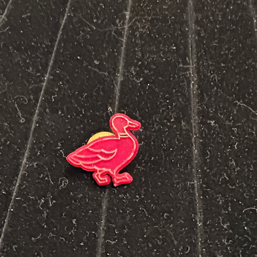 Vintage Red Duck Enamel Pin